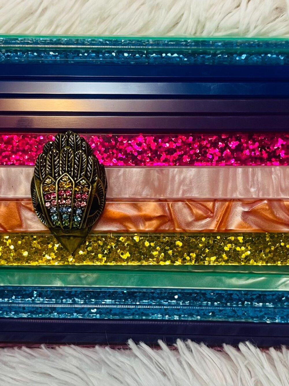 Kurt Geiger London Rainbow Party Eagle Clutch